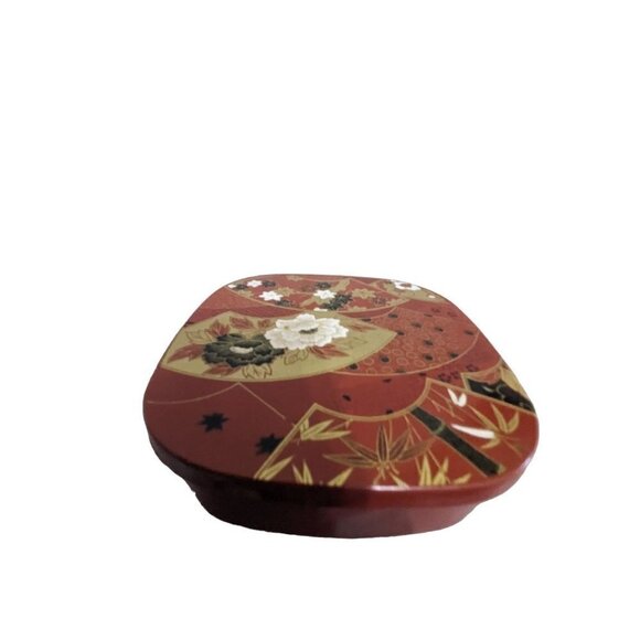 Vintage Orientals Floral square  Jewelry Trinket Box  tray 6x6x3 - Picture 2 of 10
